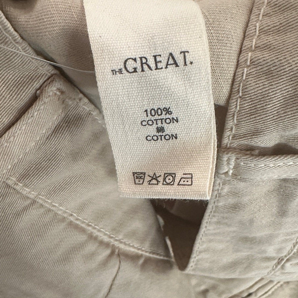 THE GREAT Light Tan Cotton garment dyed chino ranger Trousers pants - Picture 8 of 9